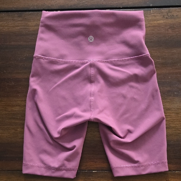 lululemon athletica Pants - Lululemon Athletica Pink Bike Shorts High-Waisted Stretch